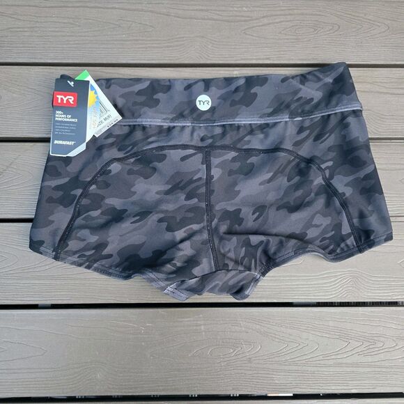 TYR Durafast Women's  Blackout Camk Taylor Tank  W/matching Boy Shorts Sz M New - Picture 6 of 7